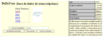 BaDaTran (Base de Dades de Transcripcions